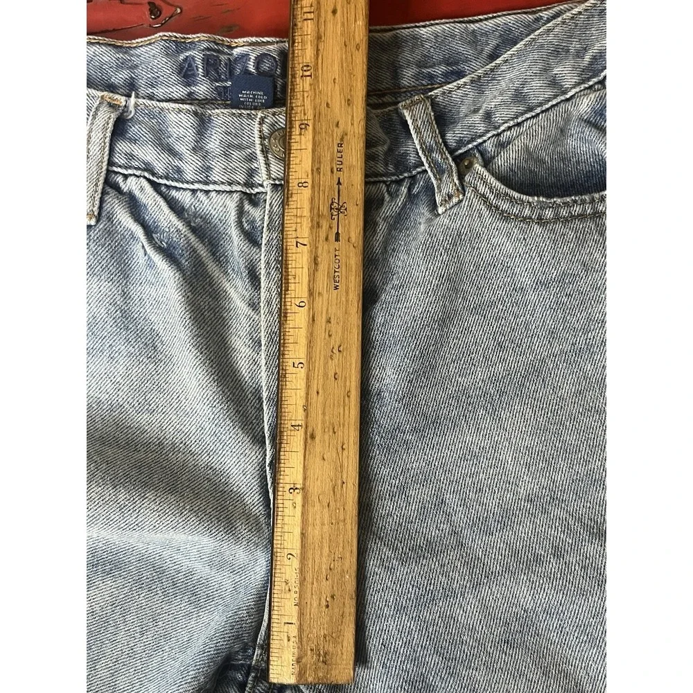 Arizona Jeans Women's Sz 0 High‎ Rise Vintage Straight Button Fly Distressed